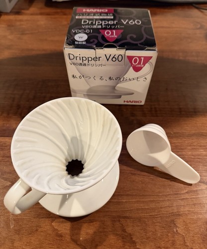 Hario v60 white ceramic coffee - v60,
